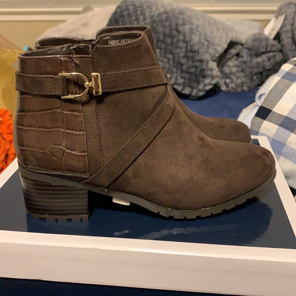 Dark brown Karen Scott boots. - Picture 4 of 7